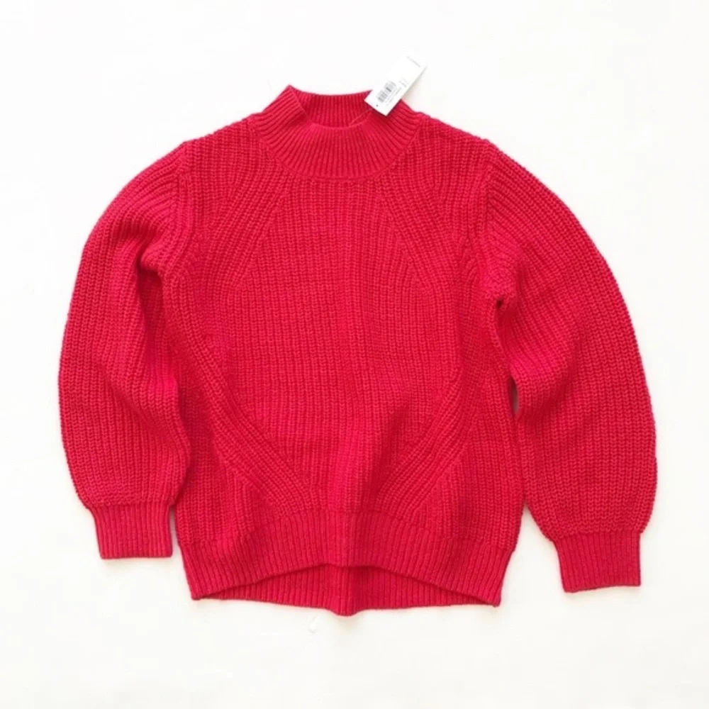 Old Navy NWT red mock neck knit sweater S(6/7Y)